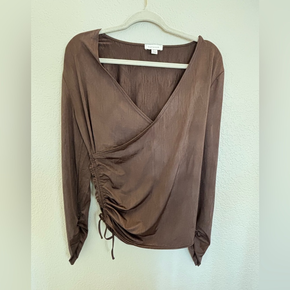 Topshop cinched blouse